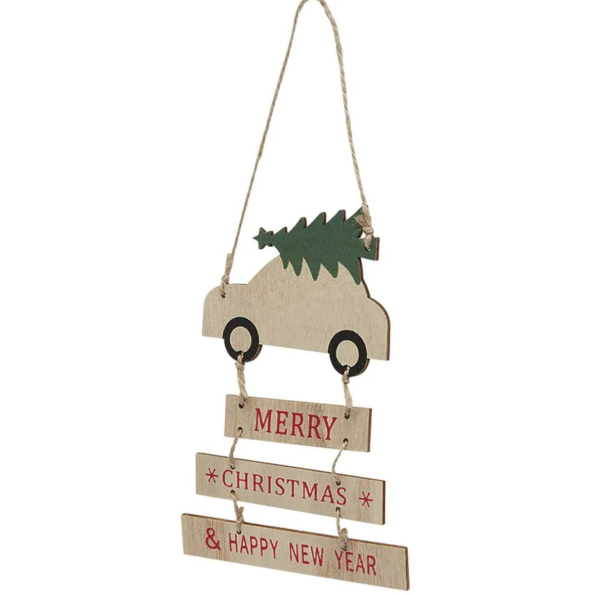 Gifi Supension Pancarte de Noël message Merry Christmas et Happy New Year^ Décoration Sapin