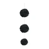 Discount Gifi Suspension 3 boules chiffon en papier noir