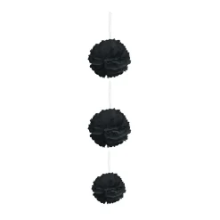 Discount Gifi Suspension 3 boules chiffon en papier noir