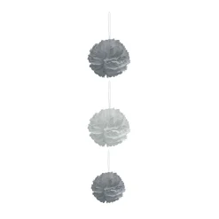 Sale Gifi Suspension 3 boules chiffon en papier gris