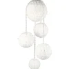 Best Gifi Suspension 5 boules de Noel blanches