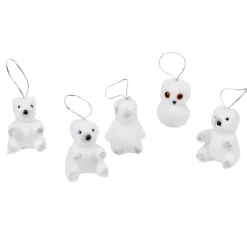 Gifi Suspension animal polaire blanc Noël x5^ Décoration Sapin