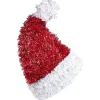 Best Gifi Suspension bonnet Père Noël scintillant rouge et blanc