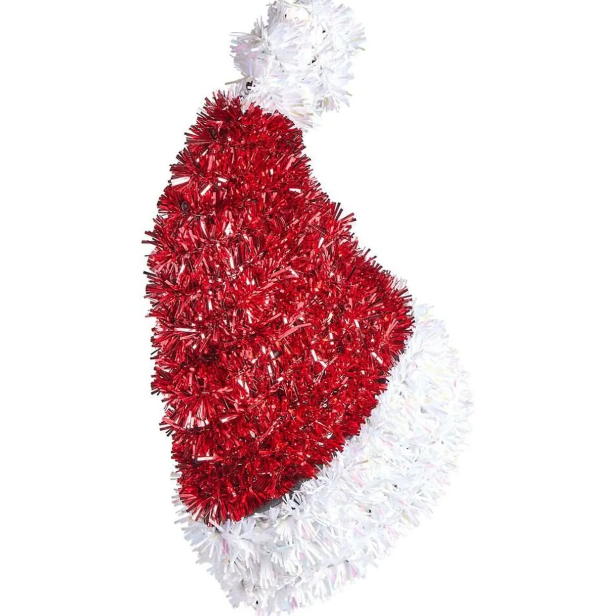 Best Gifi Suspension bonnet Père Noël scintillant rouge et blanc