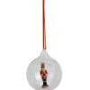 Gifi Suspension boule de Noël ouverte avec personnage déco vintage^ Décoration Sapin