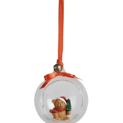 Gifi Suspension boule de Noël ouverte avec personnage déco vintage^ Décoration Sapin
