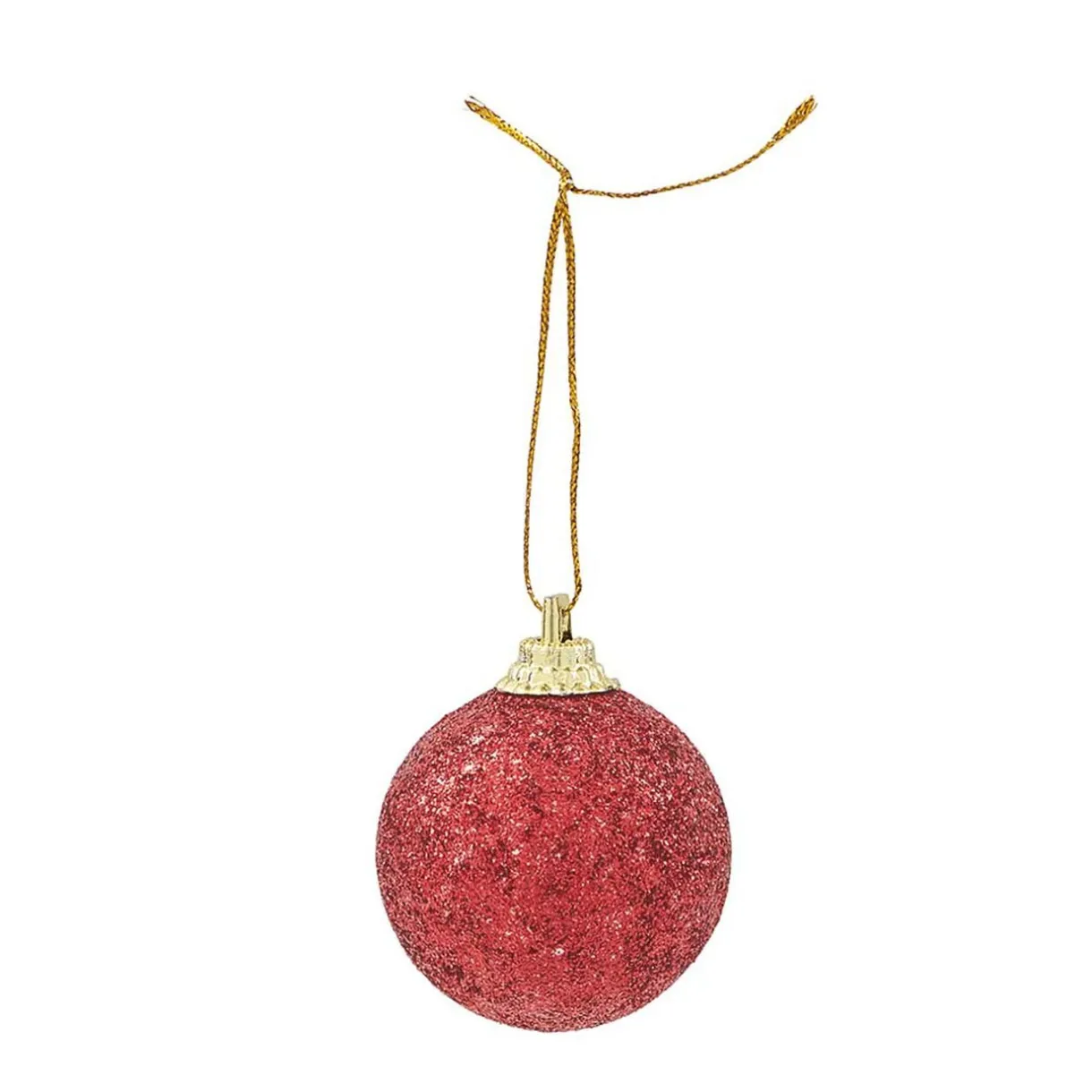 Gifi Suspension boules de Noël rouges et pommes de pin^ Décoration Sapin
