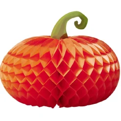 Clearance Gifi Suspension citrouille en papier orange et vert x3