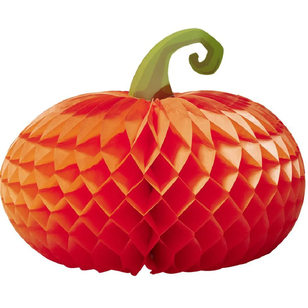 Clearance Gifi Suspension citrouille en papier orange et vert x3