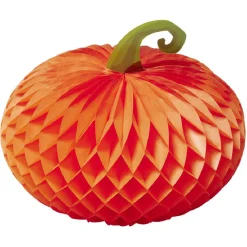 Clearance Gifi Suspension citrouille en papier orange et vert x3