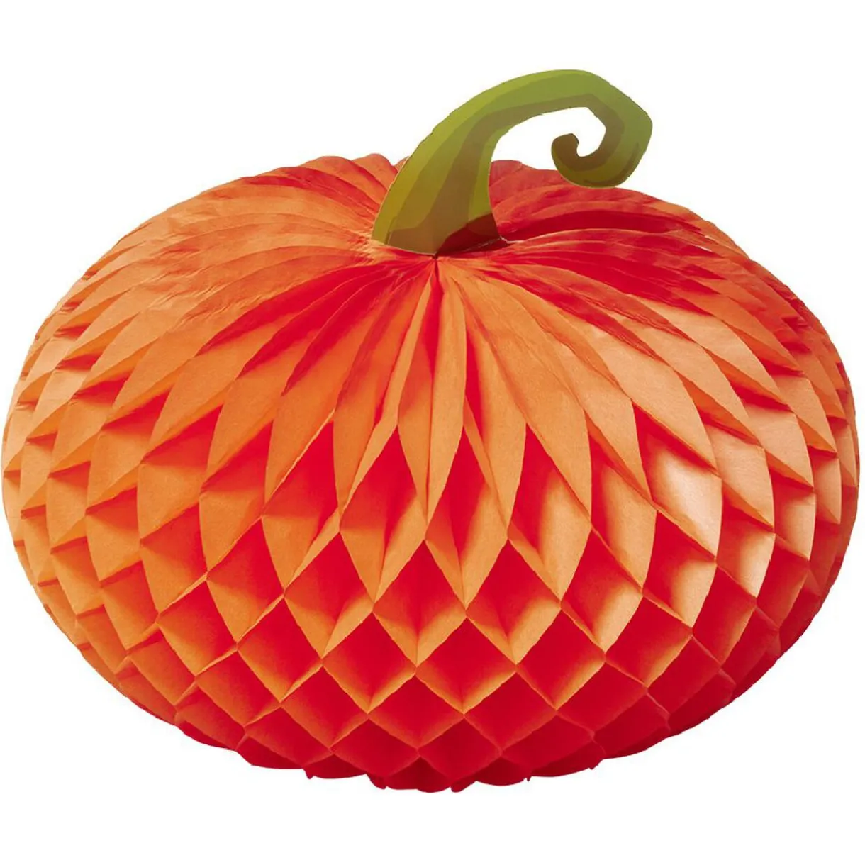 Clearance Gifi Suspension citrouille en papier orange et vert x3