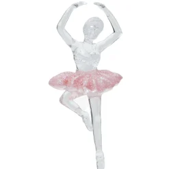 Gifi Suspension danseuse rose transparent^ Décoration Sapin