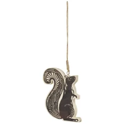 Gifi Suspension de Noël Animal en bois^ Décoration Sapin