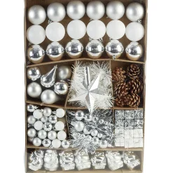 Gifi Suspension de Noël blanc et gris argenté x100^ Décoration Sapin