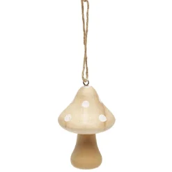Gifi Suspension de Noël Champignon en bois^ Décoration Sapin