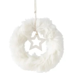 Gifi Suspension de Noël circulaire avec étoile blanche^ Décoration Sapin