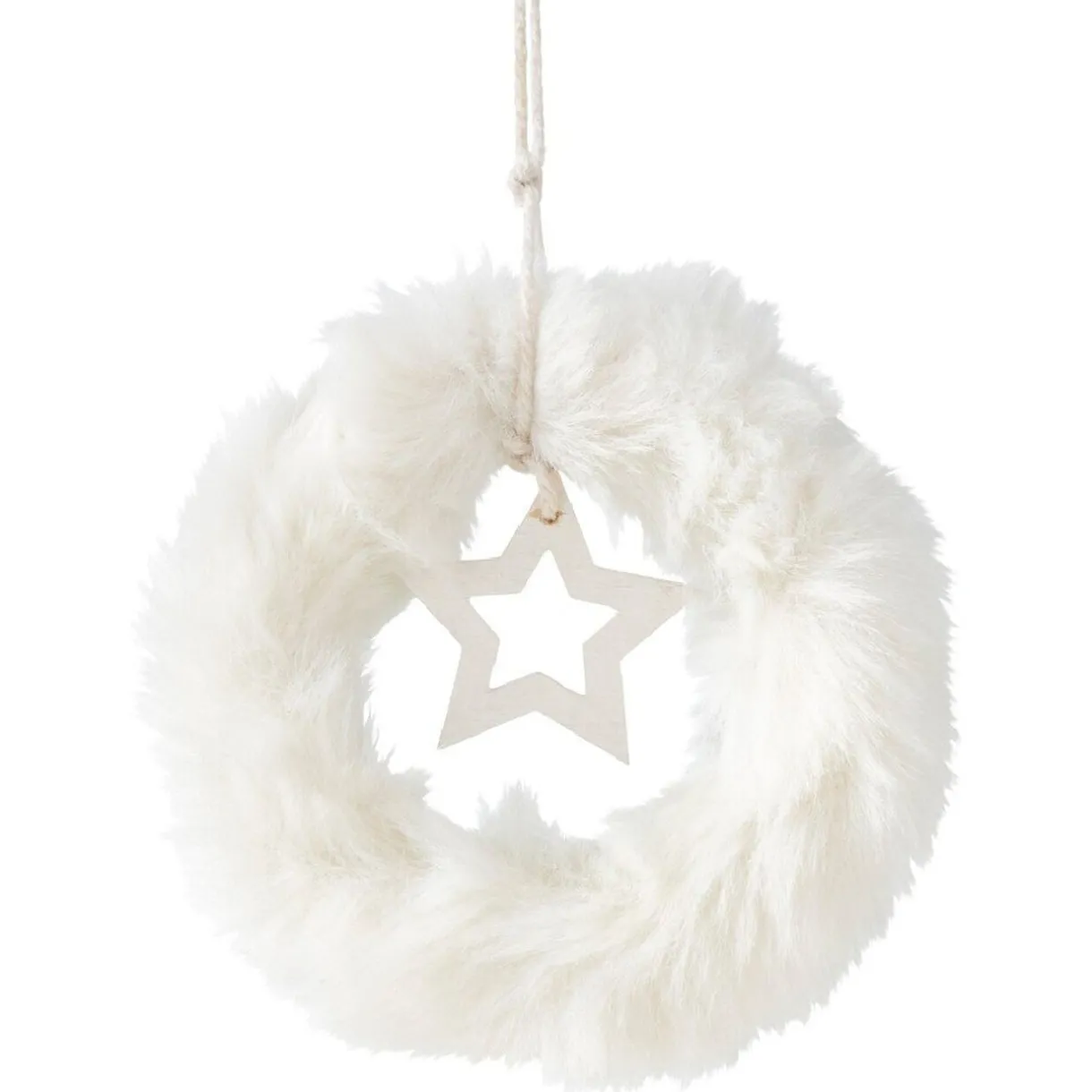 Gifi Suspension de Noël circulaire avec étoile blanche^ Décoration Sapin