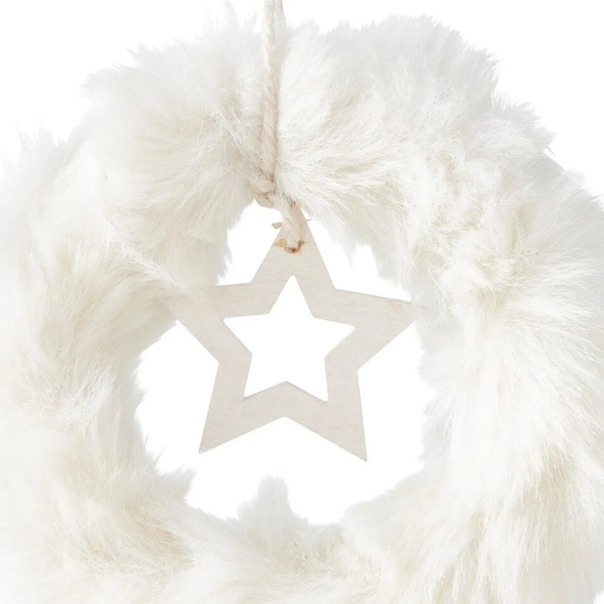 Gifi Suspension de Noël circulaire avec étoile blanche^ Décoration Sapin