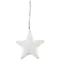 Gifi Suspension de Noël Coussin coeur ou étoile en velours^ Décoration Sapin