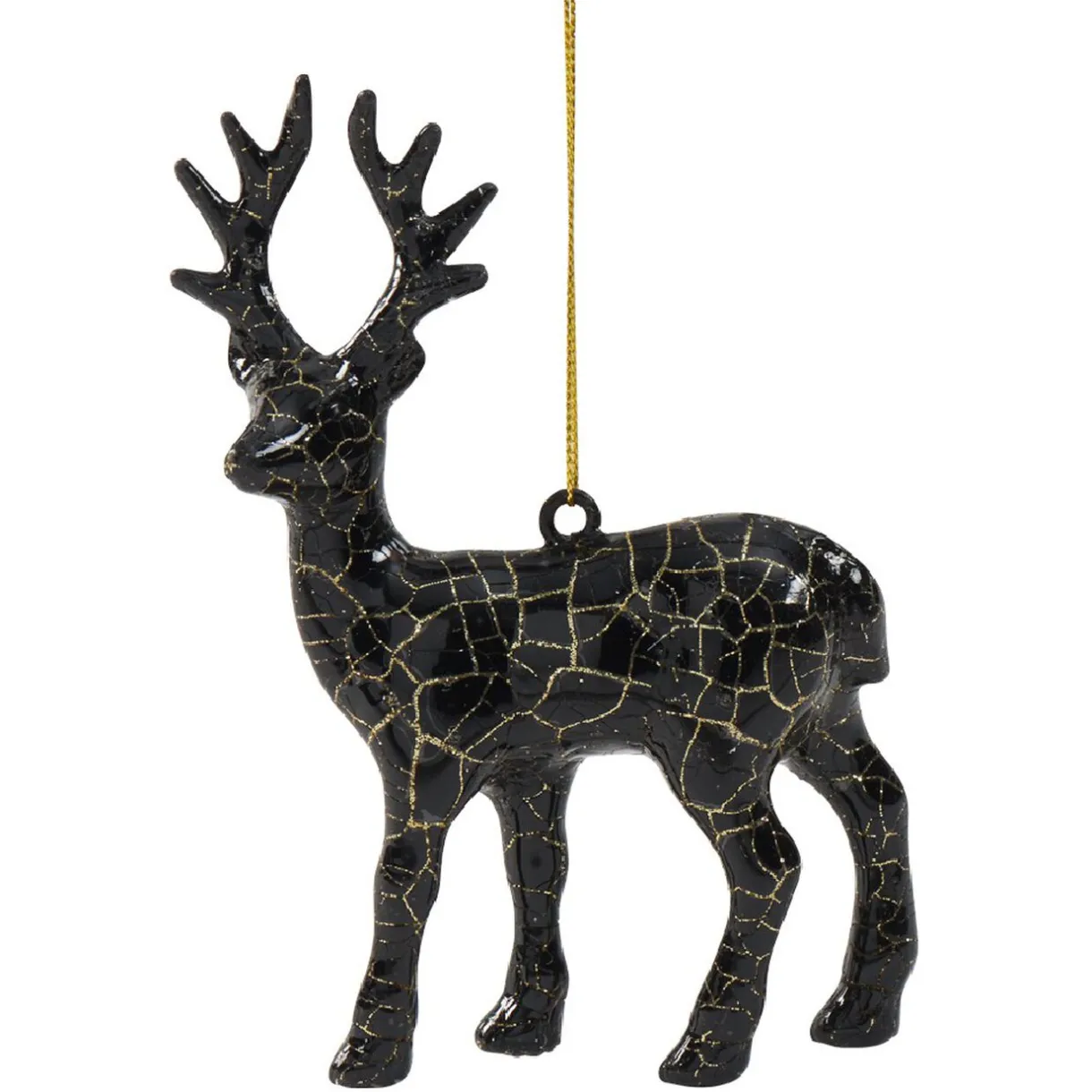 Gifi Suspension de Noël design renne craquelé^ Décoration Sapin