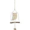 Gifi Suspension de Noël en bois hibou sur branche^ Décoration Sapin