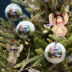 Gifi Suspension de Noël en bois Disney Stitch x12^ Décoration Sapin