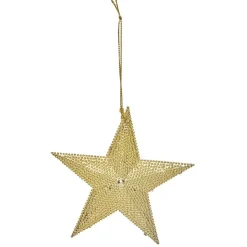 Gifi Suspension de Noël en métal doré ou argenté^ Décoration Sapin