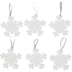 New Gifi Suspension de Noël en polystyrène blanc x6