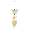 Gifi Suspension de Noël feuille et papillon doré^ Décoration Sapin