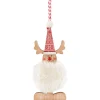 Gifi Suspension de Noël figurine avec fourrure^ Décoration Sapin