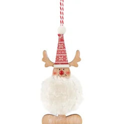 Gifi Suspension de Noël figurine avec fourrure^ Décoration Sapin