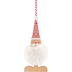 Gifi Suspension de Noël figurine avec fourrure^ Décoration Sapin