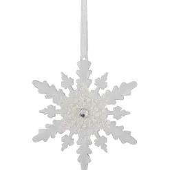 Gifi Suspension de Noël Flocon blanc transparent^ Décoration Sapin