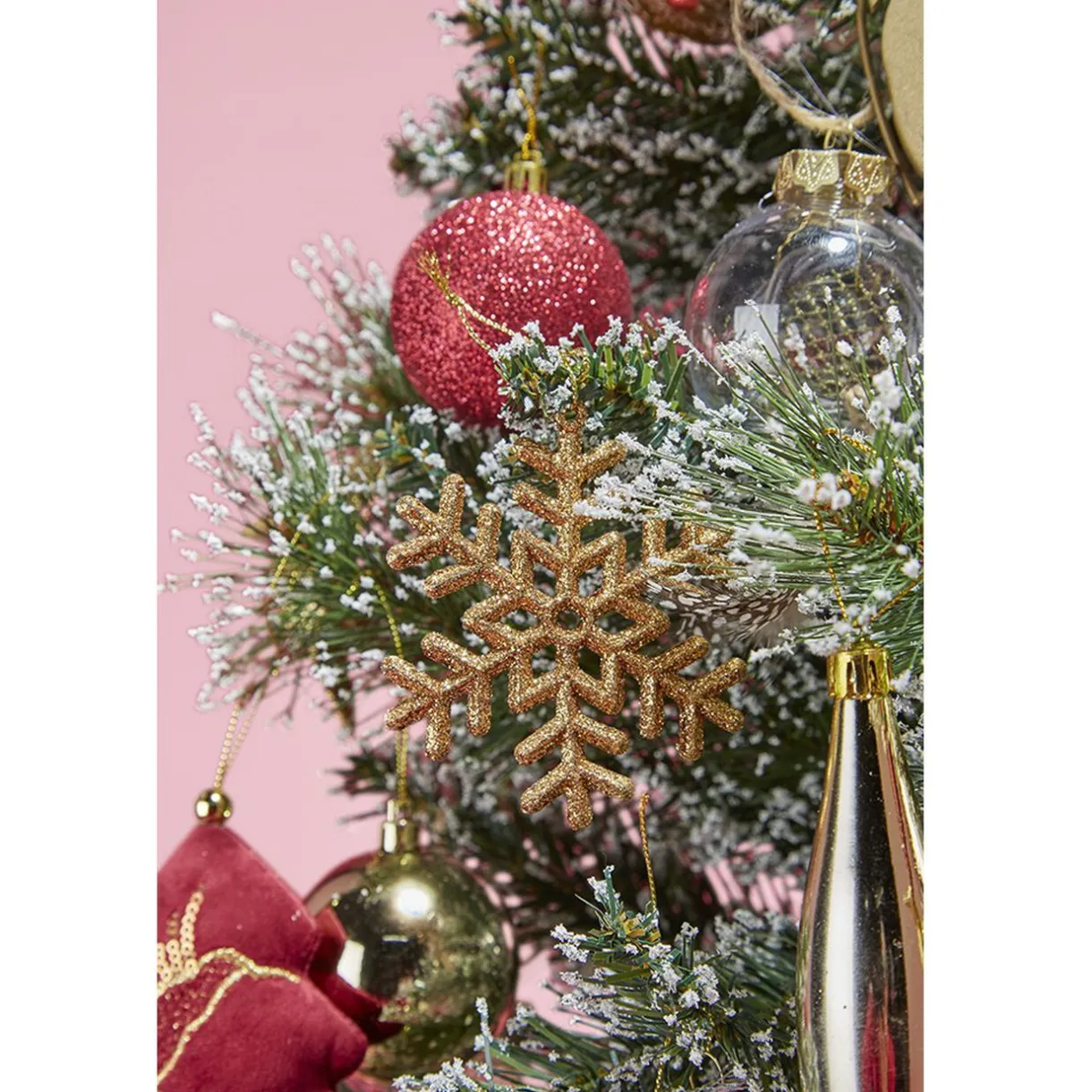 Gifi Suspension de Noël Flocon de neige noir ou doré^ Décoration Sapin