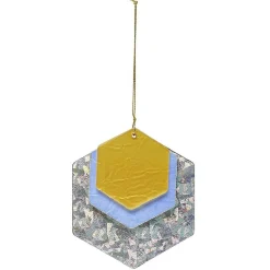 Gifi Suspension de Noël forme géométrique en bois^ Décoration Sapin