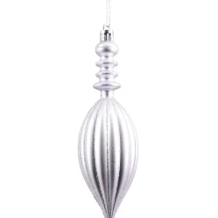 Gifi Suspension de Noël forme goutte violet clair H14,5cm^ Décoration Sapin