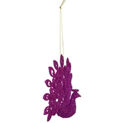 Gifi Suspension de Noël forme paon pailletté^ Décoration Sapin