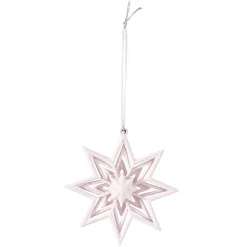 Gifi Suspension de Noël forme Étoile velours poudré^ Décoration Sapin