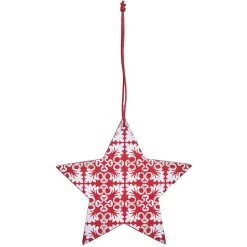 Gifi Suspension de Noël forme vintage en bois^ Décoration Sapin