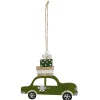 Gifi Suspension de Noël forme voiture en bois vintage^ Décoration Sapin