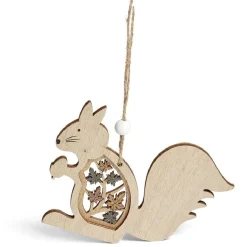 Gifi Suspension de Noël forêt en bois ajouré H10cm - 4 modèles^ Décoration Sapin