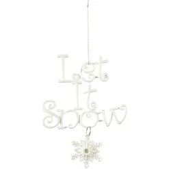 Gifi Suspension de Noël message Let it Snow en polystyrène^ Décoration Sapin