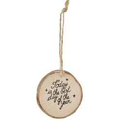 Gifi Suspension de Noël mini rondin de bois^ Décoration Sapin