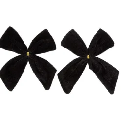 Gifi Suspension de Noël Noeud en tissu velours x2^ Décoration Sapin