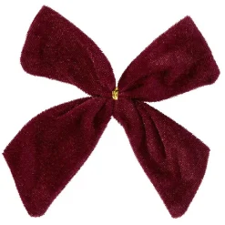 Gifi Suspension de Noël Noeud en tissu velours x2^ Décoration Sapin