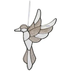 Gifi Suspension de Noël oiseau pailleté H17 cm^ Décoration Sapin