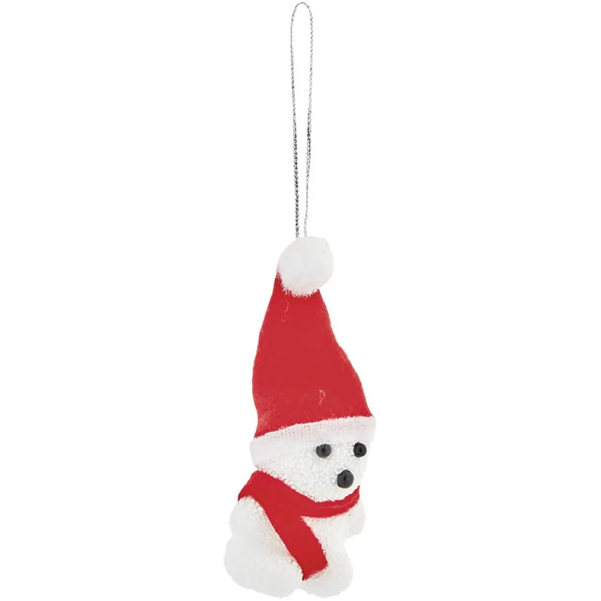 Clearance Gifi Suspension de Noël ourson blanc et rouge x2