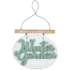 Gifi Suspension de Noël plaque en bois verte^ Décoration Sapin