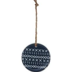 Gifi Suspension de Noël ronde en céramique design nature Scandinave^ Décoration Sapin