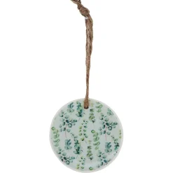 Gifi Suspension de Noël ronde en céramique design nature Scandinave^ Décoration Sapin